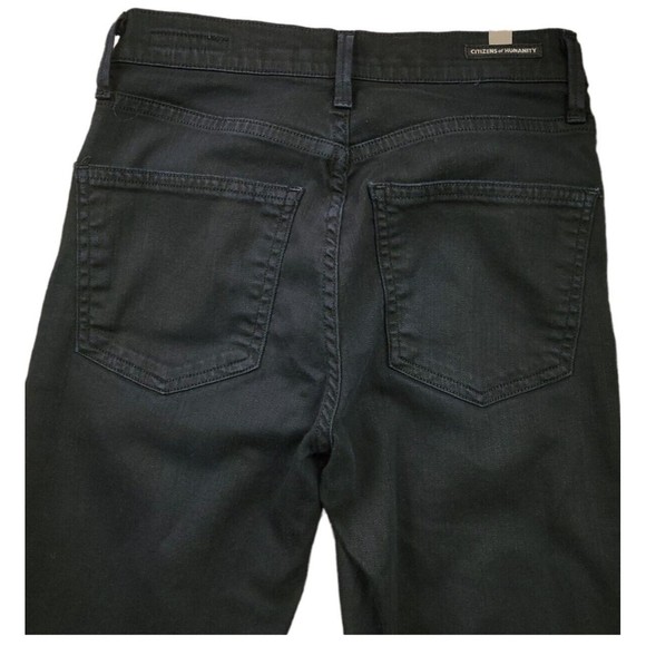 Aritzia Citizens of Humanity Rocket High Rise Jeans Black Diamond 25 - Picture 7 of 12